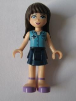 [New] Friends Sophie, Dark Blue Skirt, Medium Blue Blouse. /Lego. Minifigs. frnd159